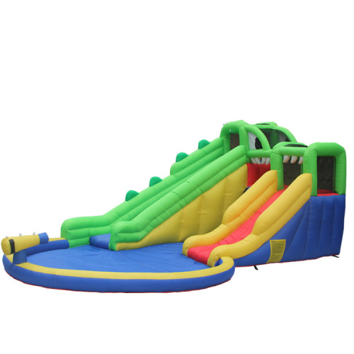 NT-63105 Big Castle Air Bounce House Wholesale, Huge Combo Inflatable Stair Slide with Pool