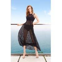 Black Lace Beachwear long skirt