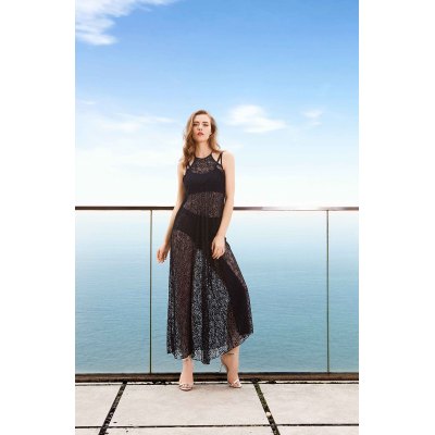 Black Lace Beachwear long skirt