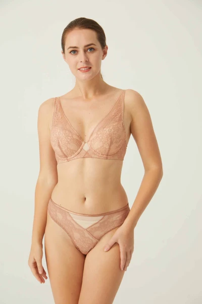 Soft Mesh Lace Bra Set