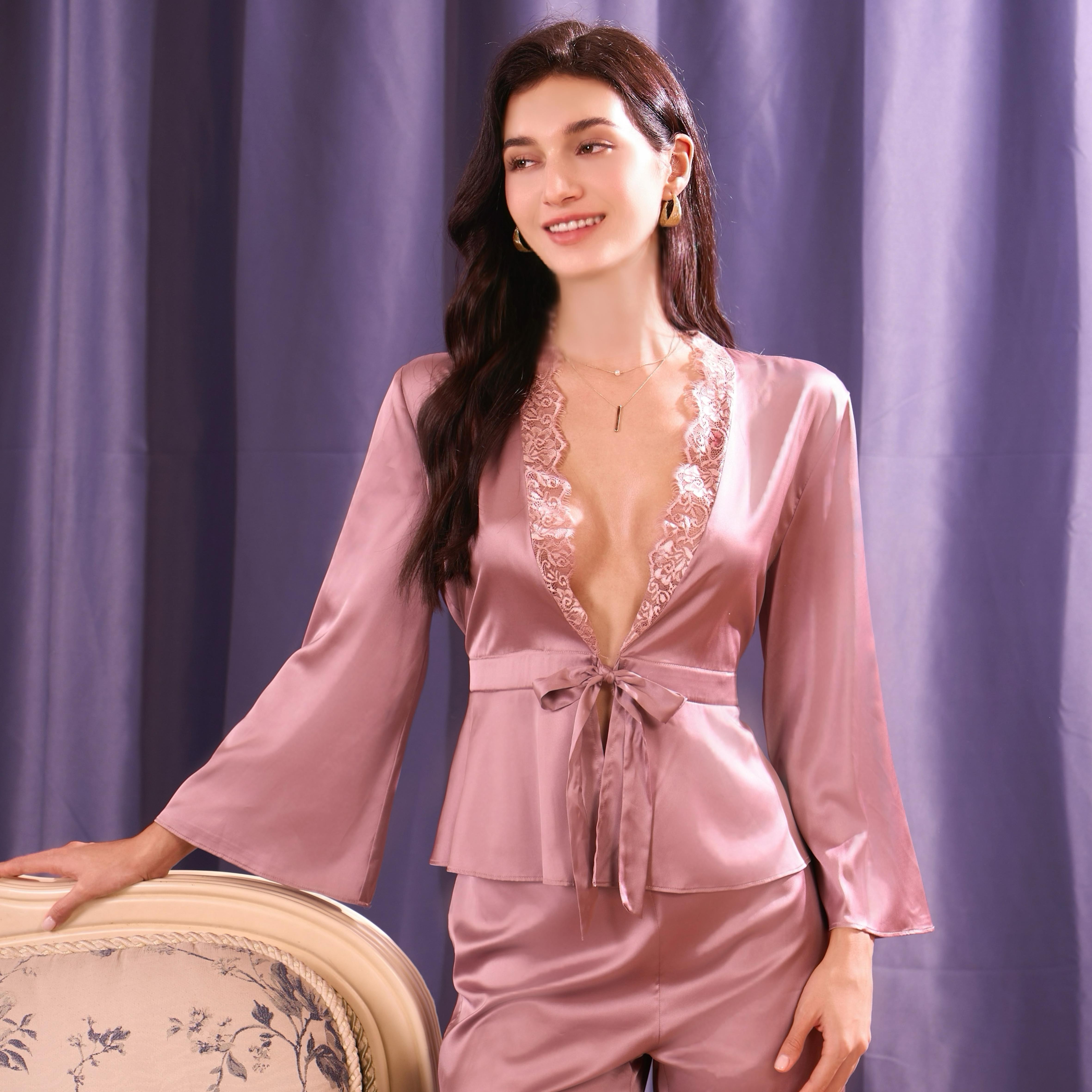 Conjunto de pijama de satén - 3