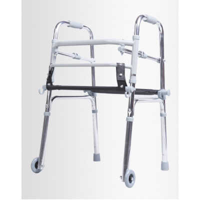 Andador plegable de aluminio ligero ajustable con asiento