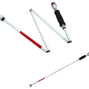 ALKG01SGM Smart Safety Flashing Alarm White Cane - Enhanced Visibility for Independent Mobility