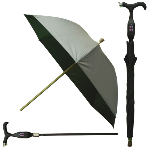 ALK-G0624 All-in-One GPS Walking Stick Umbrella: Navigate with Confidence in Any Weather!