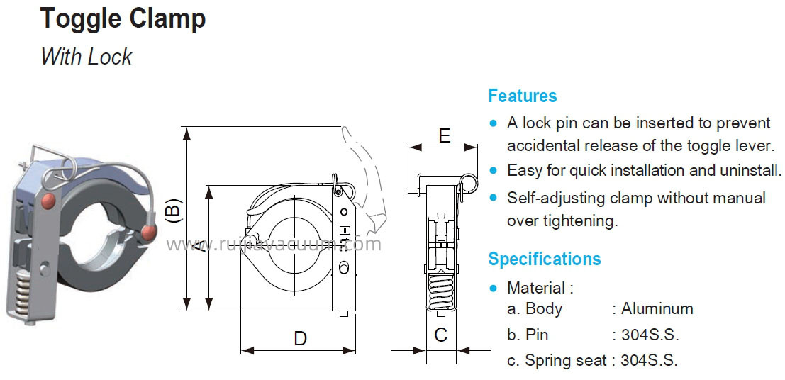 Toggle clamps with lock