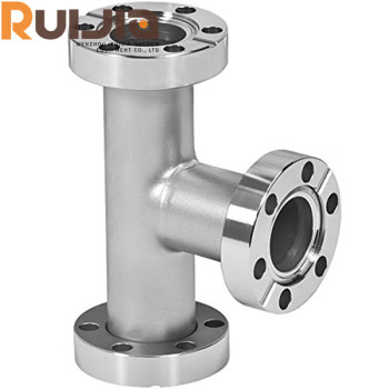 CF Vacuum Flange Fittings Tees-Two Flange Rotatable Stainless Steel Wholesale China