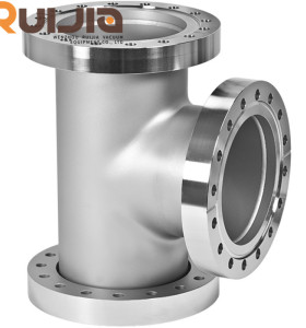 CF Vacuum Flange Fittings Tees-Two Flange Rotatable Stainless Steel Wholesale China