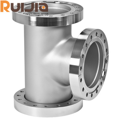 CF Vacuum Flange Fittings Tees-Two Flange Rotatable Stainless Steel Wholesale China