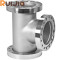CF Vacuum Flange Fittings Tees-Two Flange Rotatable Stainless Steel Wholesale China