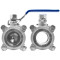 KF 3-Pieces 2 Way Ball Valves Vacuum Quick-Loading Ball Valve for High Vacuum System   Wholesale China