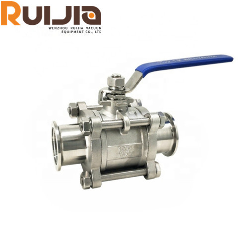 KF 3-Pieces 2 Way Ball Valves Vacuum Quick-Loading Ball Valve for High Vacuum System   Wholesale China