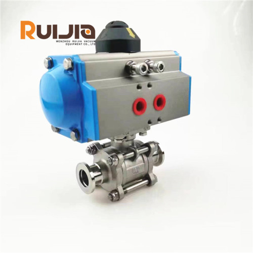 KF Vacuum Pneumatic Ball Valves Actuated Stainless steel 304 Wholesale China