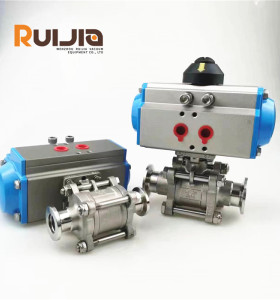 KF Vacuum Pneumatic Ball Valves Actuated Stainless steel 304 Wholesale China