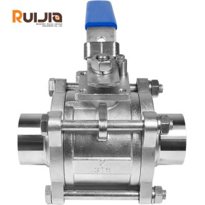 304.S.S.Vacuum Ball Valves Welded Manual 3-Pieces for Vacuum System.