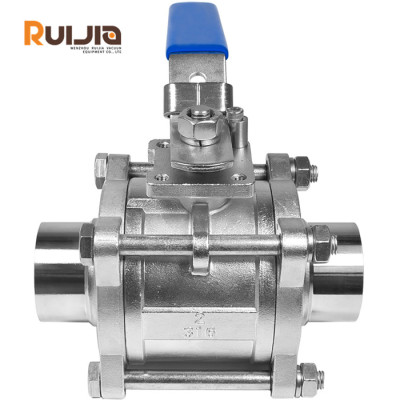 304.S.S.Vacuum Ball Valves Welded Manual 3-Pieces for Vacuum System.