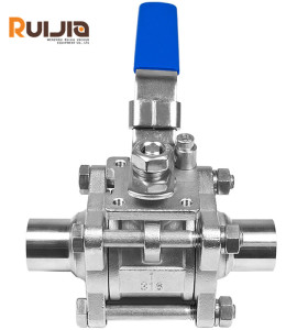 304.S.S.Vacuum Ball Valves Welded Manual 3-Pieces for Vacuum System.