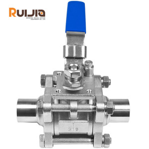 304.S.S.Vacuum Ball Valves Welded Manual 3-Pieces for Vacuum System.