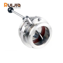 Stainless Steel Vacuum Manual Butterfly Valves ISO-Type for Vacuum System Application