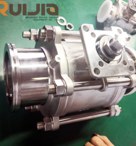 ISO Vacuum Ball Valves 2 Way manul SS304/316L ISO63-ISO100