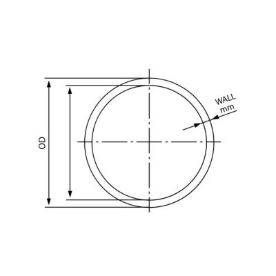 drawing of hygienic stainless steel tubes