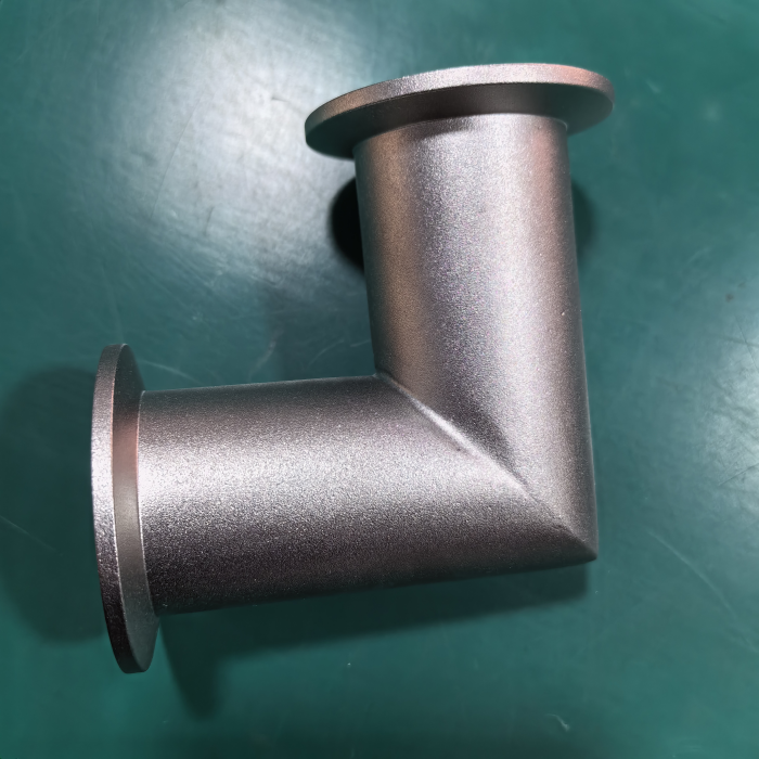 KF vacuum fittings mitered elbow