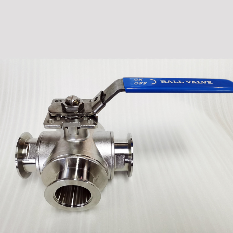 KF vacuum  3 -way ball valves