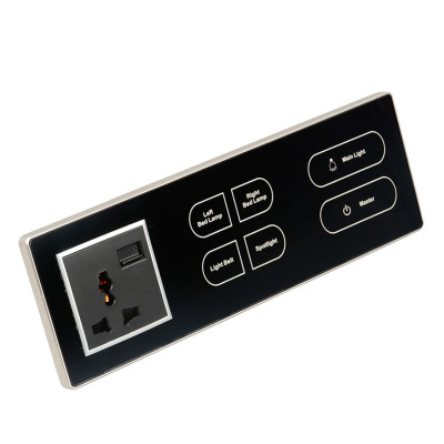 Electrical Soft Touch Sensor Panel Light Switch With Socket Board