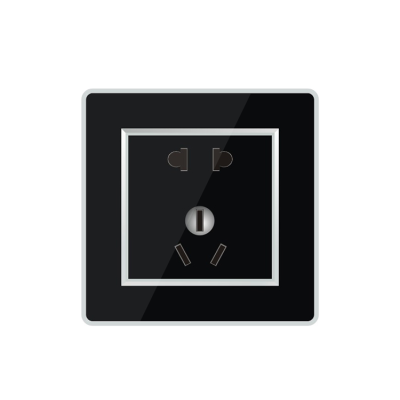 Mount In Wall 2 Pin 3 Pin Socket With Tempered Glass Panel