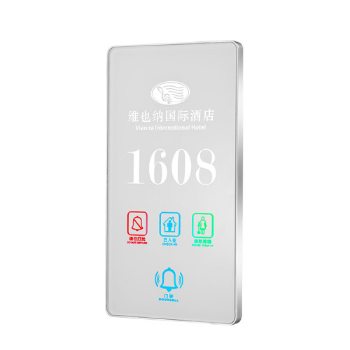 Acrylic Material Hotel Room Door Digital Number Sign With Led Display