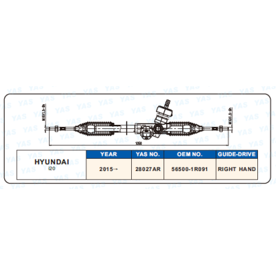 28027AR EPS Steering Gear / Steering Rack for HYUNDAI I20 56500-1R091 RHD