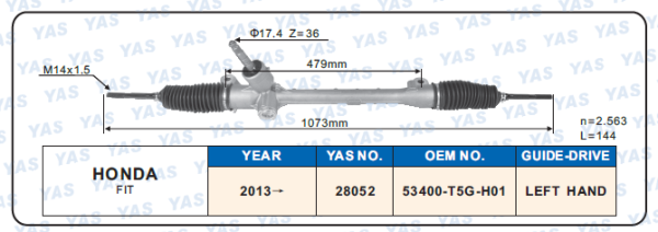 28052 Hydraulic Steering Rack /Steering Gear HONDA FlT