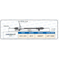 28131 Hydraulic Steering Rack /Steering Gear CHEVROLET BEAT