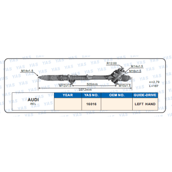 16016 Hydraulic Steering Rack /Steering Gear AUDI A6L