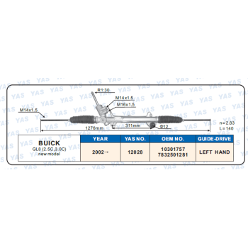 12028 Hydraulic Steering Rack /Steering Gear BUICK GL8 (2.5C,3.0C) new model