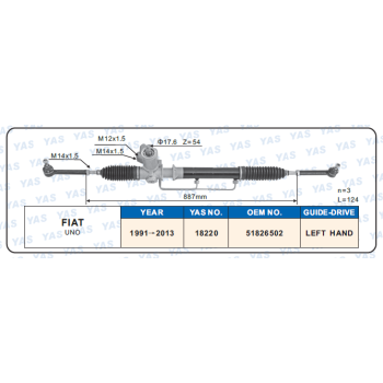 18220 Hydraulic Steering Rack /Steering Gear FIAT UNO