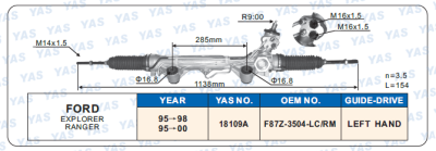 18109A Hydraulic Steering Rack /Steering Gear FORD EXPLORER RANGER