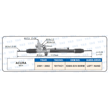 18174C1 Hydraulic Steering Rack /Steering Gear ACURA MDX
