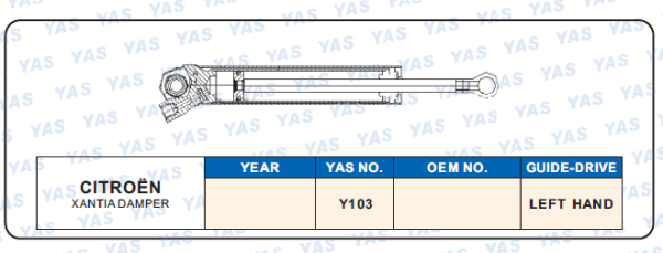 Y103 Hydraulic Steering Rack /Steering Gear CITROEN XANTIA DAMPER