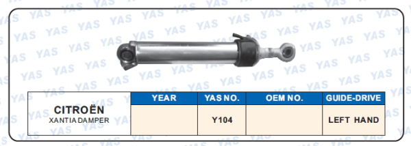 Y104 Hydraulic Steering Rack /Steering Gear CITROEN XANTIA DAMPER