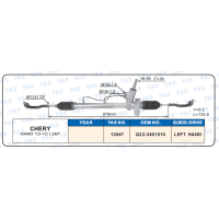 12047 Hydraulic Steering Rack /Steering Gear CHERY KARRY YO-YO 1.0MT