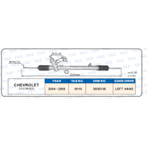18116 Hydraulic Steering Rack /Steering Gear CHEVROLET COLORADO