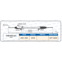28150 Hydraulic Steering Rack /Steering Gear CHEVROLET ONIX
