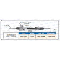 18191Q Hydraulic Steering Rack /Steering Gear CHRYSLER TOWN & COUNTRY