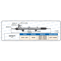 16020 Hydraulic Steering Rack /Steering Gear  INFINITI  G37