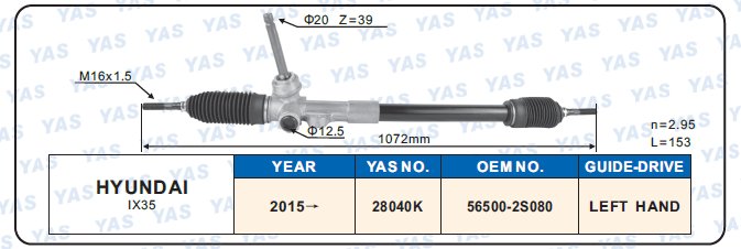 28040K Hydraulic Steering Rack /Steering Gear KIA SPORTAGE