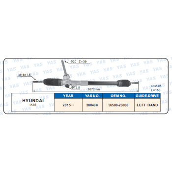 28040K Hydraulic Steering Rack /Steering Gear KIA SPORTAGE