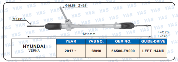 28090 Hydraulic Steering Rack /Steering Gear KIA K2