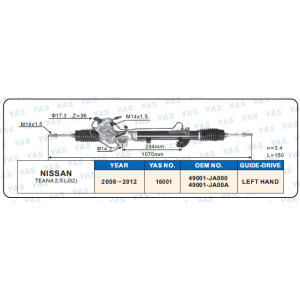 16001 Hydraulic Steering Rack /Steering Gear NISSAN TEANA2.5(J32)
