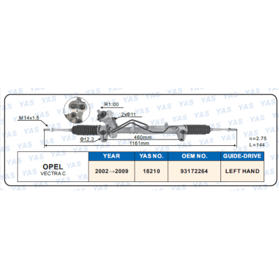 18210 Hydraulic Steering Rack /Steering Gear OPEL VECTRA C