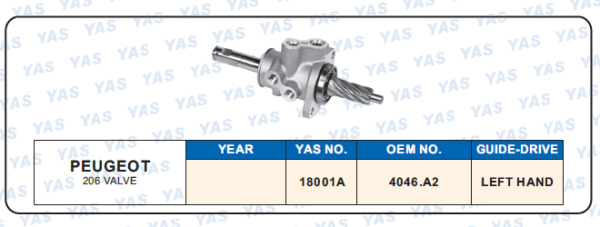 18001A Hydraulic Steering Rack /Steering Gear PEUGEOT 206 VALVE